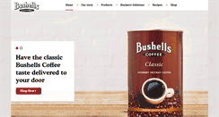 Desktop Screenshot of bushellscoffee.com.au