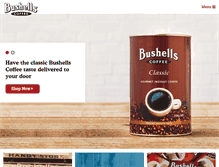 Tablet Screenshot of bushellscoffee.com.au